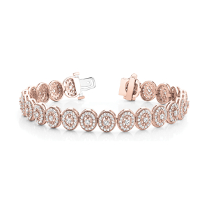 Maggie Lab-Created Diamond Rose Gold Bezel Setting  Designer Bracelet