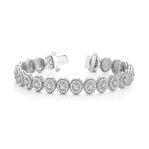 Maggie Lab-Created Diamond Round cut Bezel Setting  Designer Bracelet