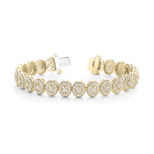 Maggie Lab-Created Diamond Yellow Gold Bezel Setting  Designer Bracelet