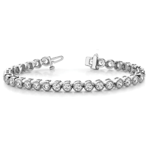 Helena 1.09 Carat Lab-Created Round cut Milgrain Setting  Diamond Tennis Bracelet