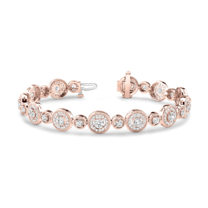 Palmer Lab-Created Diamond Rose Gold Prong Setting  Designer Bracelet