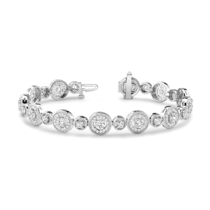 Palmer Lab-Created Diamond Round cut Prong Setting  Designer Bracelet