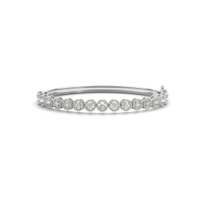 Viva Natural Round cut 4 Prong Set  Diamond Bangle