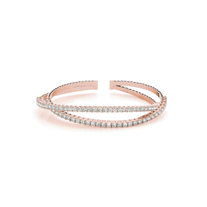 Tegan Lab-Created Rose Gold Shared Prong Setting  Diamond Bangle Bracelet