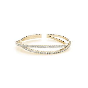 Tegan Lab-Created Yellow Gold Shared Prong Setting  Diamond Bangle Bracelet