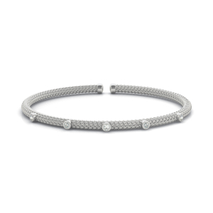 Veeksha Natural Round cut Bezel Set  Diamond Bangle