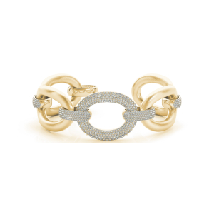 Lucille Lab-Created Yellow Gold Diamond Bangle Bracelet