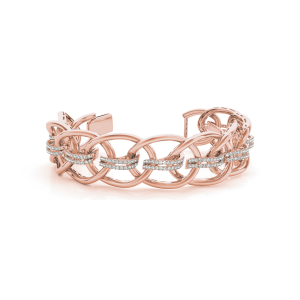 Esme  Lab-Created Rose Gold Diamond Bangle Bracelet