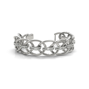 Esme  Lab-Created Round cut Diamond Bangle Bracelet
