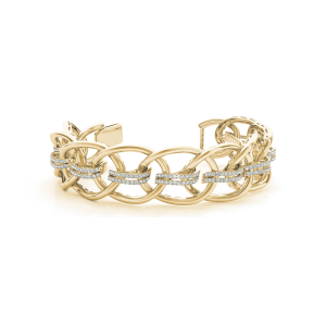 Esme  Lab-Created Yellow Gold Diamond Bangle Bracelet