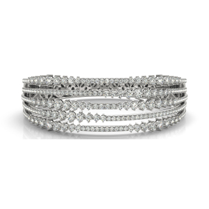 Jolene Lab-Created Round cut Shared Prong Setting  Diamond Bangle Bracelet