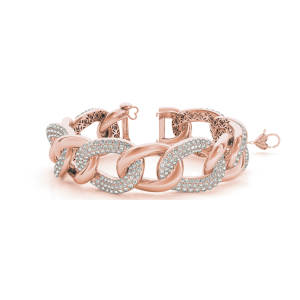 River Lab-Created Rose Gold Diamond Bangle Bracelet