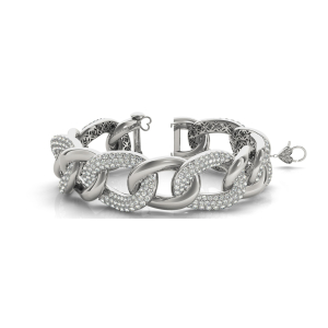 River Lab-Created Round cut Diamond Bangle Bracelet
