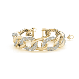 River Lab-Created Yellow Gold Diamond Bangle Bracelet
