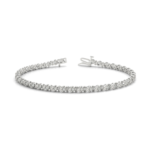 Eugenia Lab-Created Diamond Round cut Prong Setting Chain Bracelet