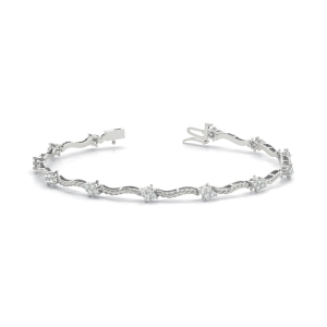 Jolene  Lab-Created Diamond Round cut Prong Setting Chain Bracelet