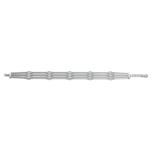 Vash Natural Diamond Round cut Bezel Set  Chain