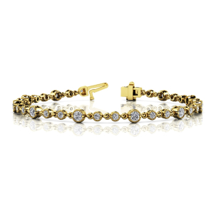 Viridiana Natural Diamond Rose Gold Milgrain Set Delicate Bracelet