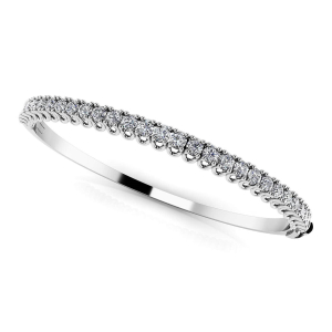 Velma Natural Round cut U Prong Diamond Bangle