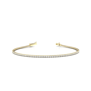 Ariana Lab-Created Yellow Gold Prong Setting  Diamond Tennis Bracelet