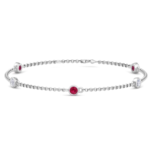 Ronisha Natural Ruby Round cut  Chain