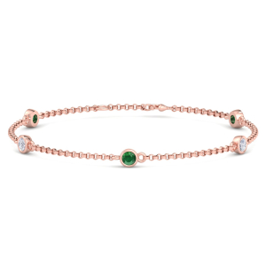 Rexy Emerald Rose Gold Chain