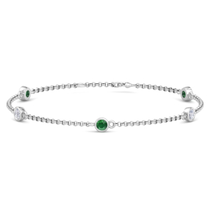 Rexy Emerald Round cut  Chain
