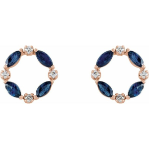 Holey Blue Sapphire Rose Gold Prong Set 