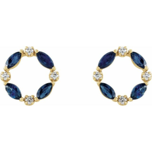 Holey Blue Sapphire Yellow Gold Prong Set 