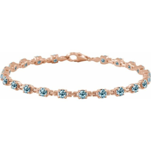 Stefna Blue Topaz Rose Gold 