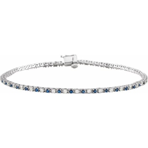 Tanyka 1.56 Carat Blue Sapphire Round cut  Bracelet