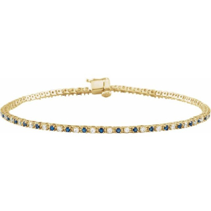 Tanyka Blue Sapphire Yellow Gold  Bracelet