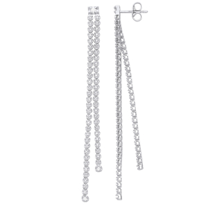 Lindzai 1.10 Carat Natural Round cut Prong Set  Designer Diamond Earrings