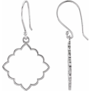 Baheela Diamond Sterling Silver Metal Earrings