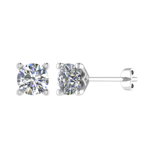 4 Prong Brilliant Cut Diamond Stud Earring are available in gold