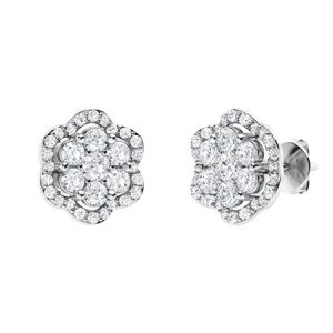 Diamond Cluster Earrings