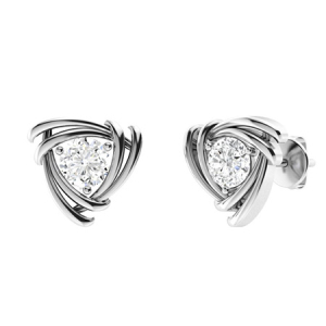 Gracee 0.10 Carat Natural Round cut 3 Prong  Everyday Diamond Earrings