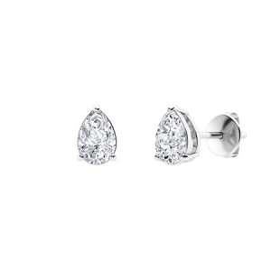 1.00 Carat Pear Shaped Moissanite Earrings