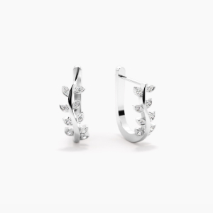 0.05 Carat Natural And Lab Grown Round Diamond Hoop Earrings