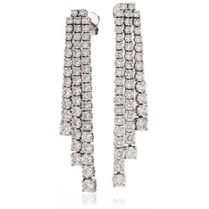Keltie 8.00 Carat Natural Round cut Prong Set  Designer Diamond Earrings