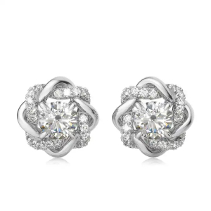 0.50 Carat Natural And Lab Grown Round Diamond Prong Setting Designer Earrings