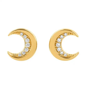 0.25 Round Natural And Lab Grown Moon Style Designer Diamond Earrings