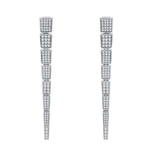 Lilabelle 0.75 Carat Natural Round cut Pave Set  Journey Diamond Earrings