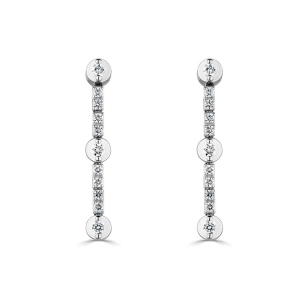 0.25 Carat Natural Round Designer Diamond Earrings