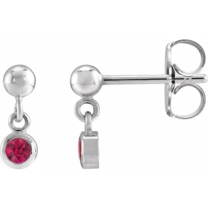 Haddyr 0.30 Carat Natural Ruby Round cut Bezel Set 