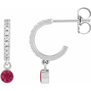 Hazeline 0.50 Carat Natural Ruby Round cut Bezel Set 