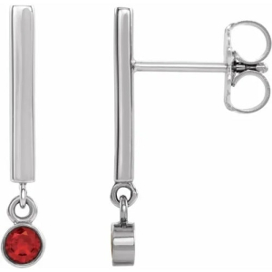 Hillarie 0.18 Carat Natural Ruby Round cut Bezel Set 