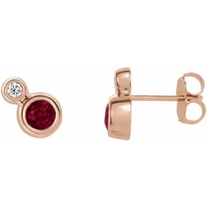 Hea Natural Ruby Rose Gold Bezel Set 