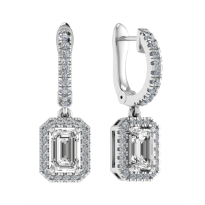 Lissani Natural 4 Prong Set Drop Diamond Earrings
