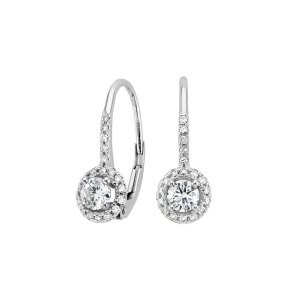 Keyanna 0.50 - 2.00 Carat Natural Round cut 4 Prong  Hoop Diamond Earrings
